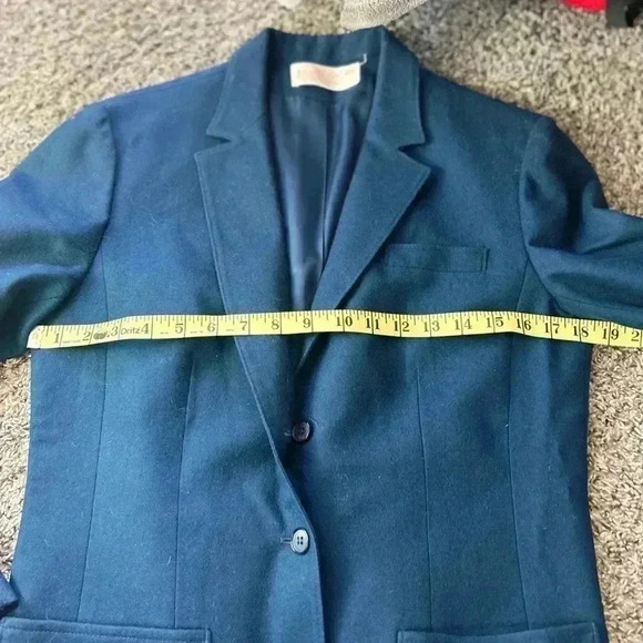 Pendleton Womens Size 8 Blue Business Blazer, 100% Virgin Wool - Picture 9 of 11